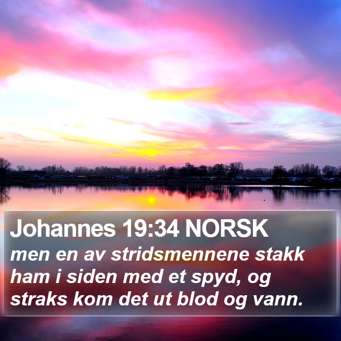 Johannes 19:34 NORSK Bible Study