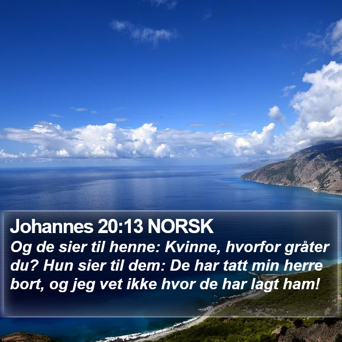 Johannes 20:13 NORSK Bible Study