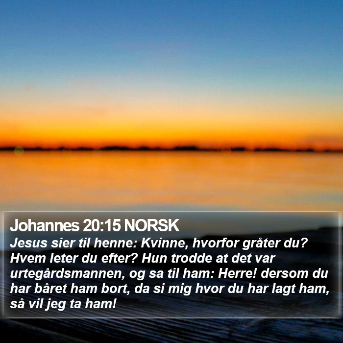 Johannes 20:15 NORSK Bible Study