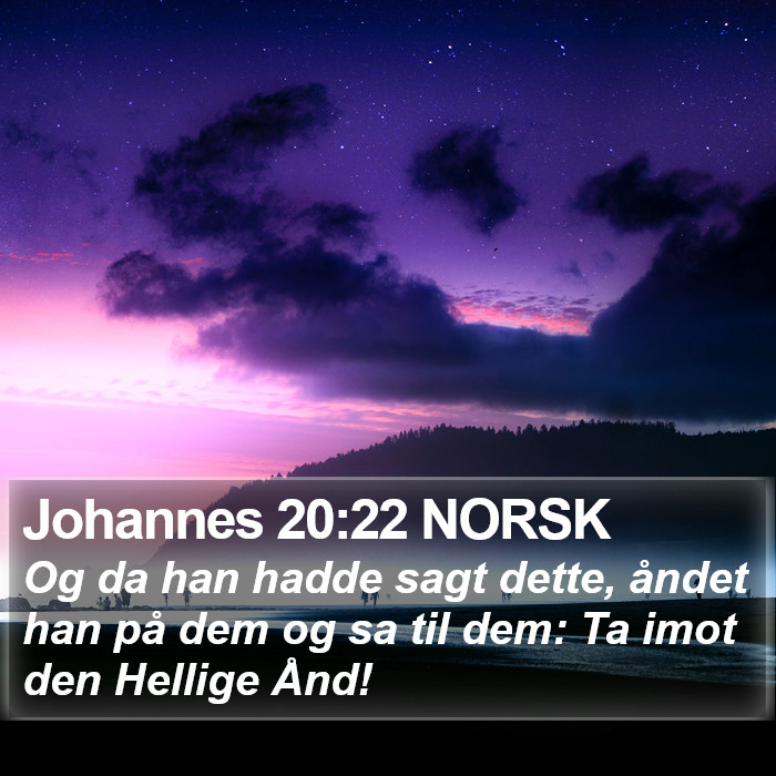 Johannes 20:22 NORSK Bible Study
