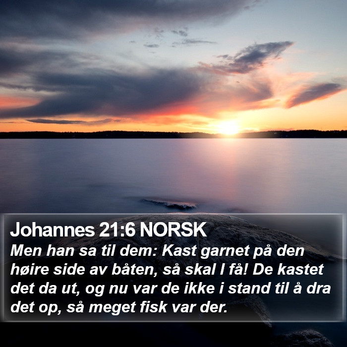 Johannes 21:6 NORSK Bible Study