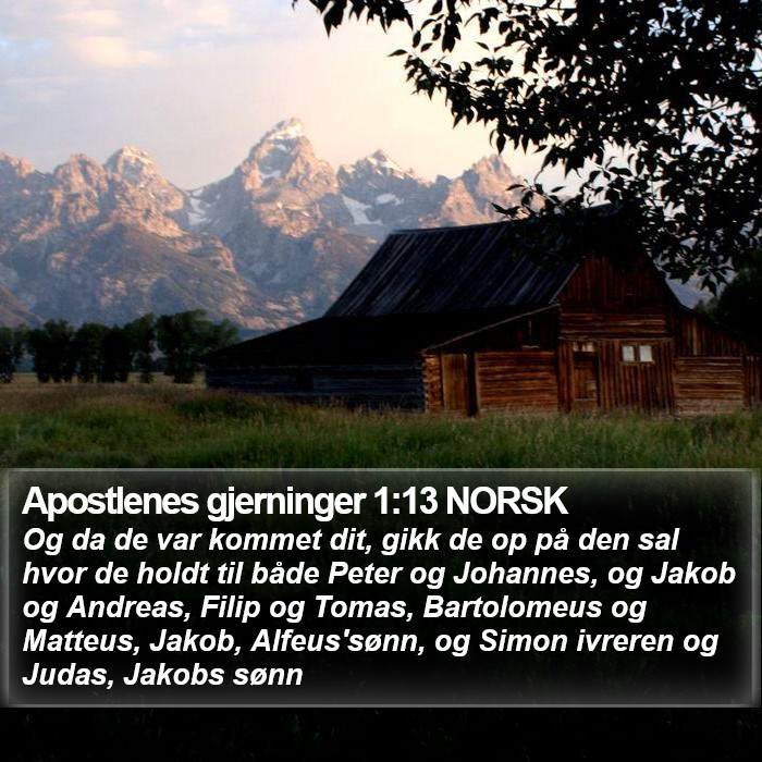 Apostlenes gjerninger 1:13 NORSK Bible Study