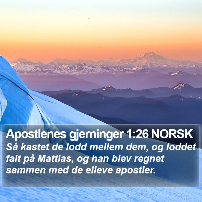 Apostlenes gjerninger 1:26 NORSK Bible Study