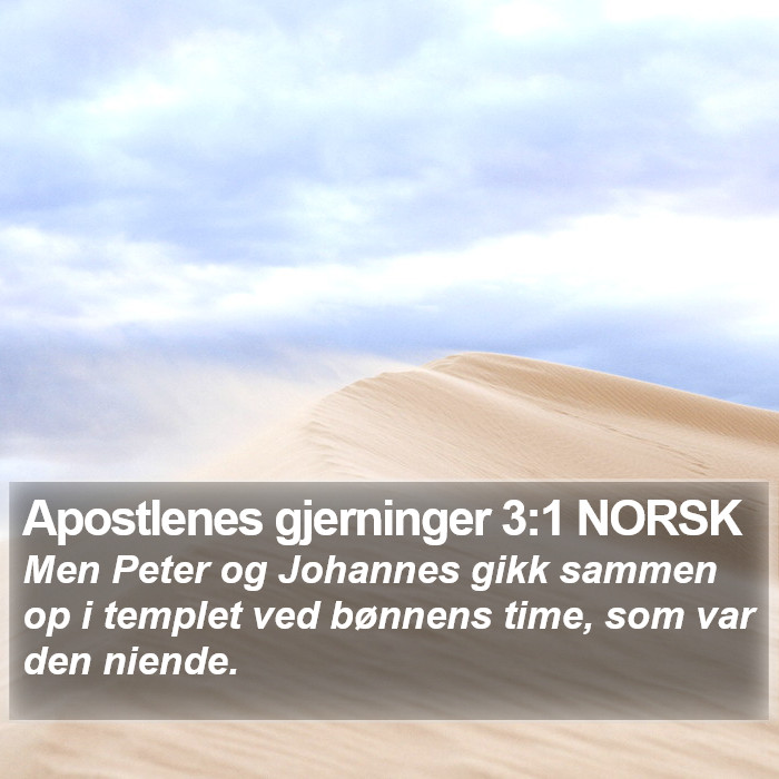 Apostlenes gjerninger 3:1 NORSK Bible Study