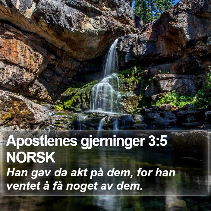 Apostlenes gjerninger 3:5 NORSK Bible Study