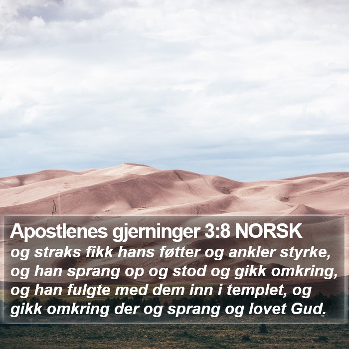 Apostlenes gjerninger 3:8 NORSK Bible Study
