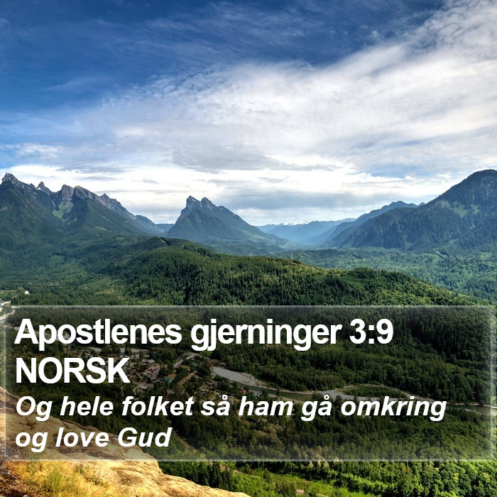 Apostlenes gjerninger 3:9 NORSK Bible Study