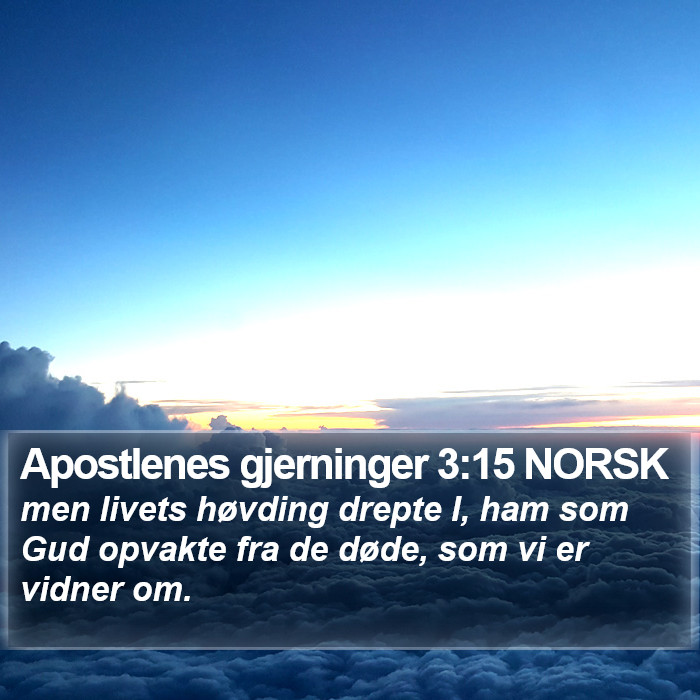 Apostlenes gjerninger 3:15 NORSK Bible Study
