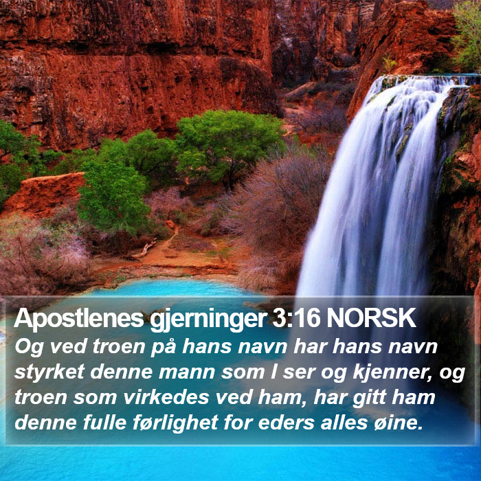 Apostlenes gjerninger 3:16 NORSK Bible Study