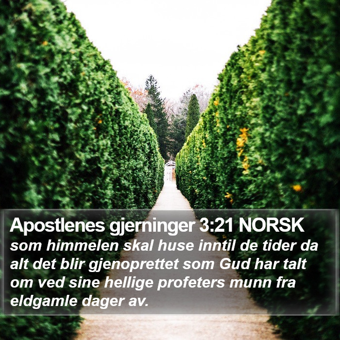 Apostlenes gjerninger 3:21 NORSK Bible Study