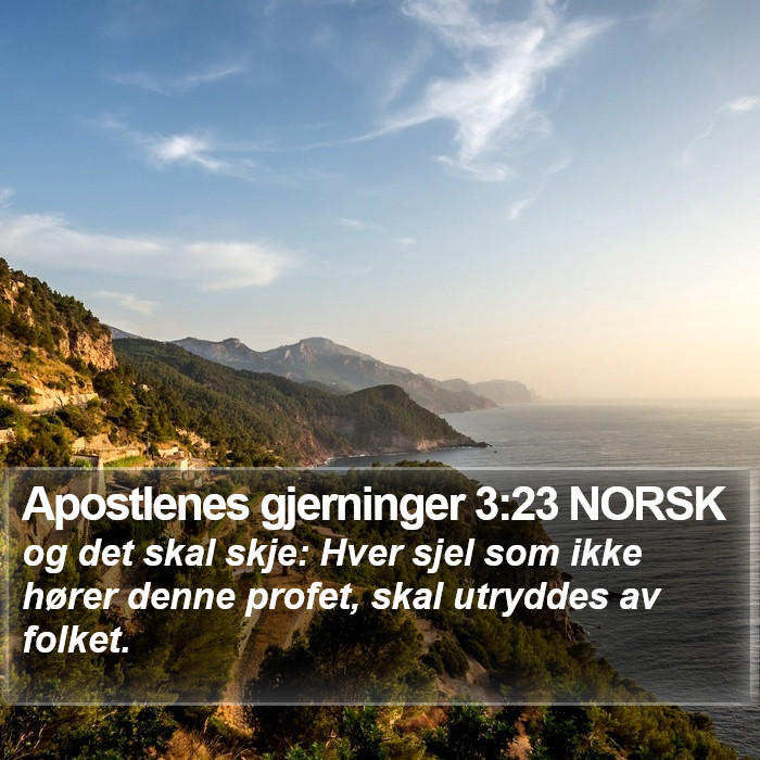 Apostlenes gjerninger 3:23 NORSK Bible Study