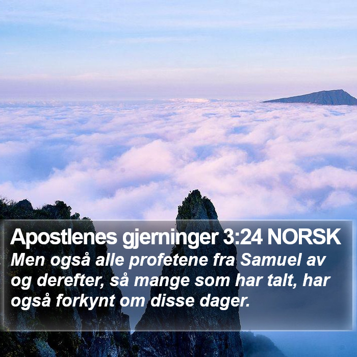 Apostlenes gjerninger 3:24 NORSK Bible Study