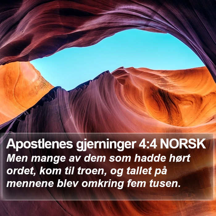 Apostlenes gjerninger 4:4 NORSK Bible Study