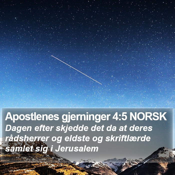 Apostlenes gjerninger 4:5 NORSK Bible Study