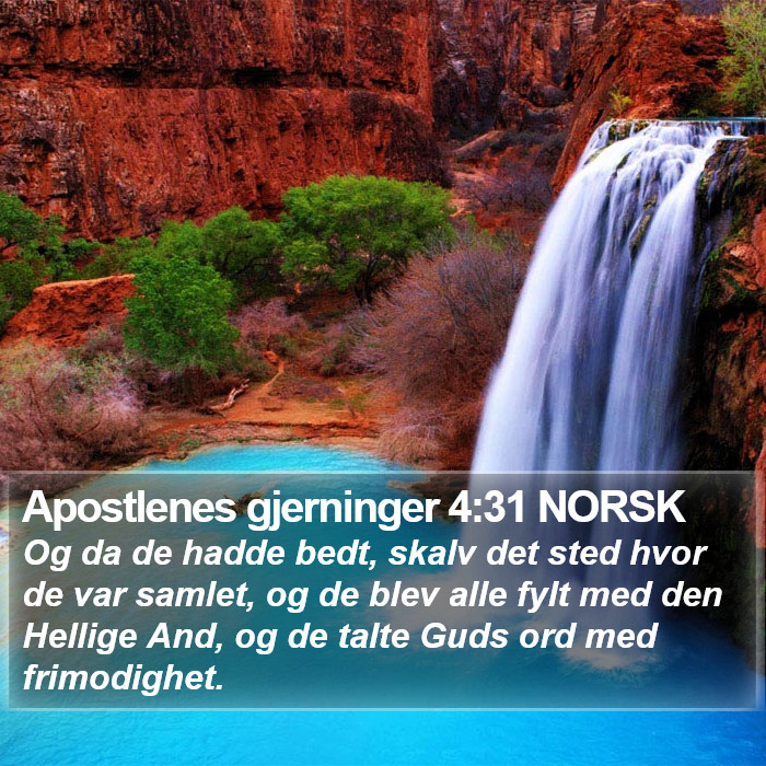 Apostlenes gjerninger 4:31 NORSK Bible Study