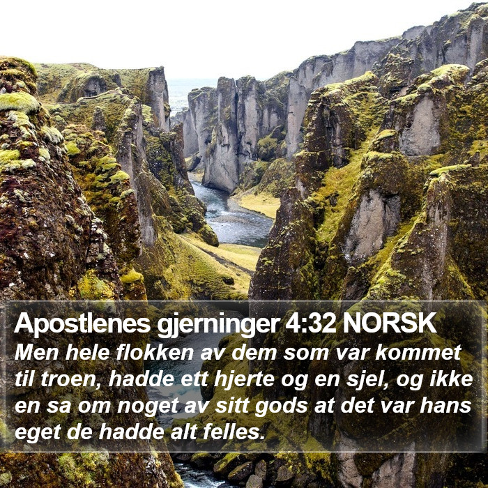 Apostlenes gjerninger 4:32 NORSK Bible Study