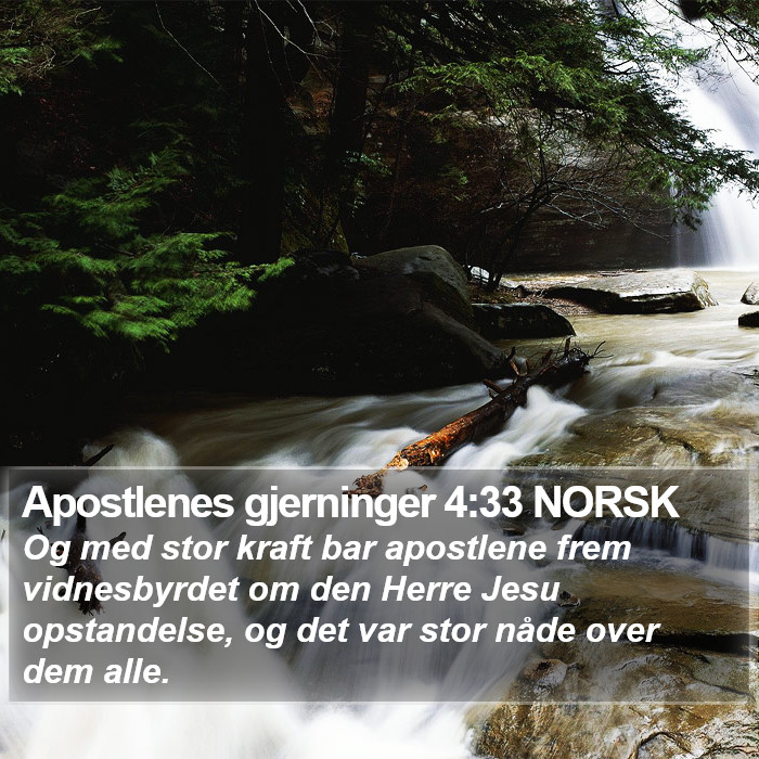 Apostlenes gjerninger 4:33 NORSK Bible Study