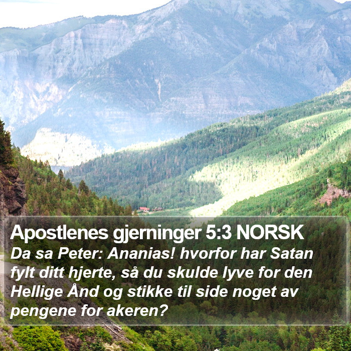 Apostlenes gjerninger 5:3 NORSK Bible Study