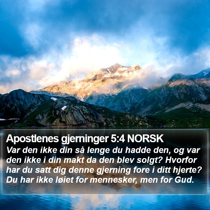 Apostlenes gjerninger 5:4 NORSK Bible Study