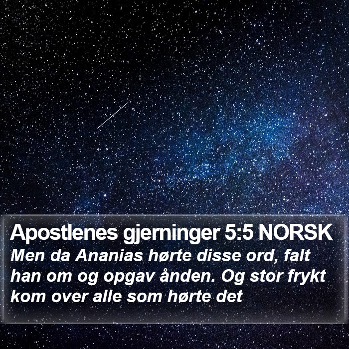 Apostlenes gjerninger 5:5 NORSK Bible Study