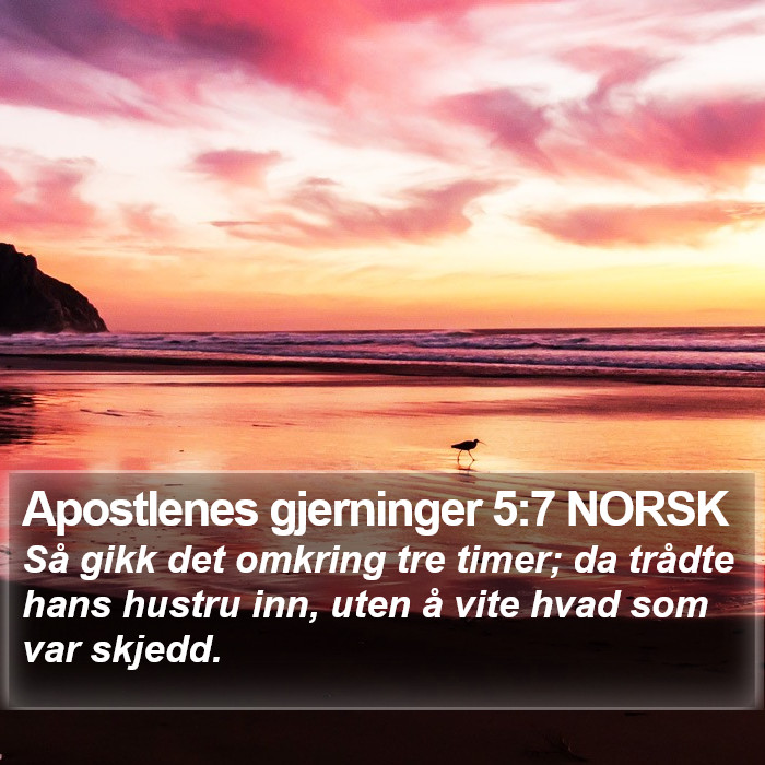 Apostlenes gjerninger 5:7 NORSK Bible Study