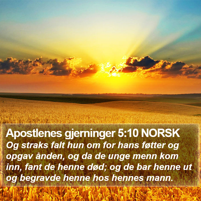 Apostlenes gjerninger 5:10 NORSK Bible Study