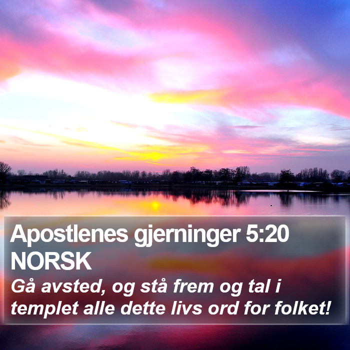 Apostlenes gjerninger 5:20 NORSK Bible Study