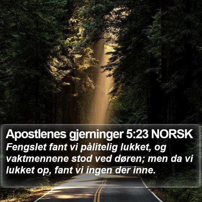 Apostlenes gjerninger 5:23 NORSK Bible Study