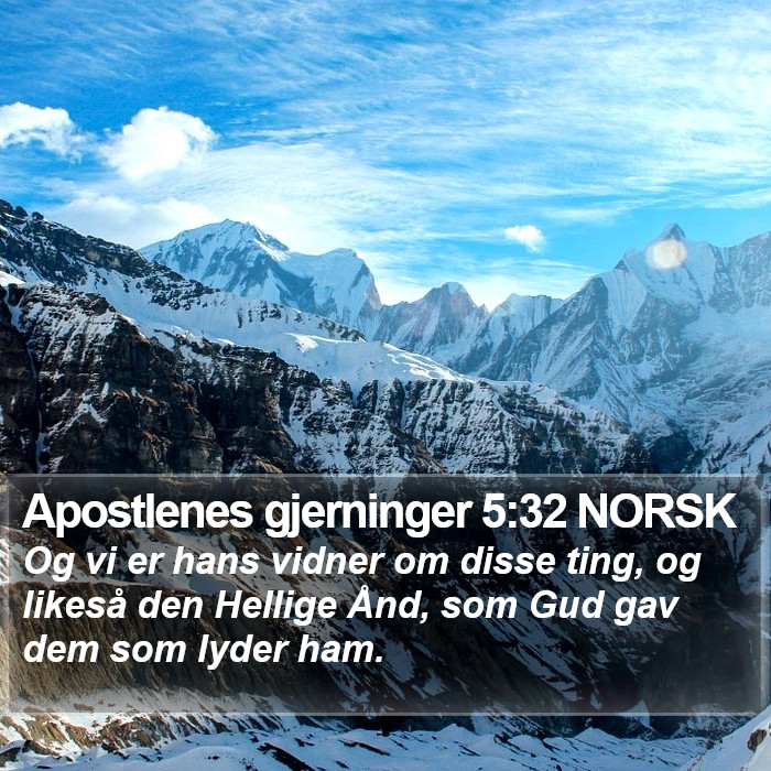 Apostlenes gjerninger 5:32 NORSK Bible Study