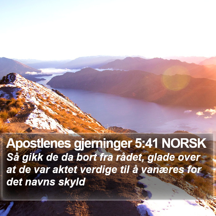 Apostlenes gjerninger 5:41 NORSK Bible Study