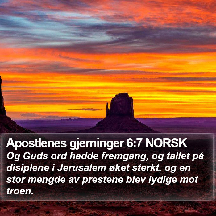 Apostlenes gjerninger 6:7 NORSK Bible Study