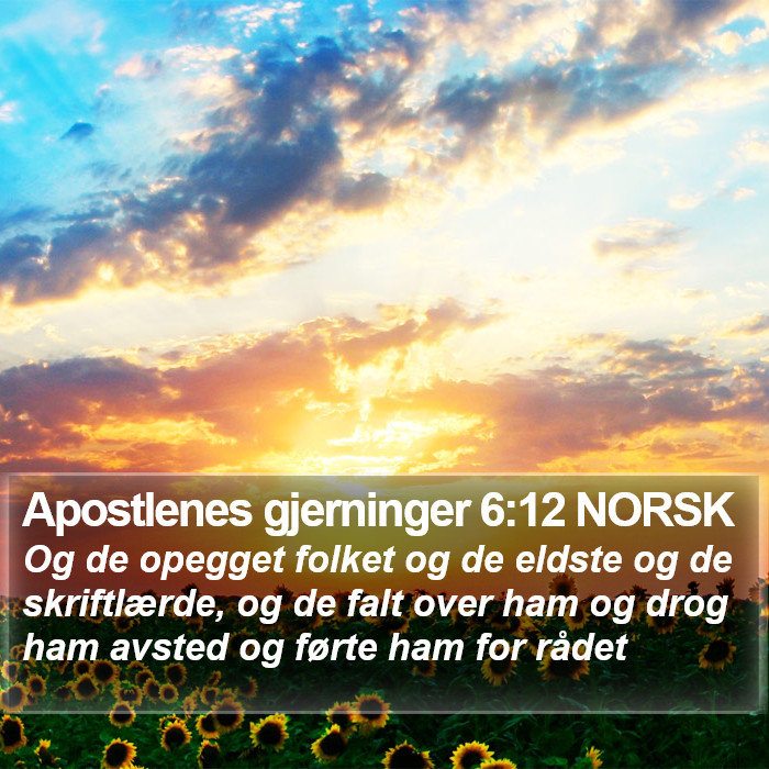 Apostlenes gjerninger 6:12 NORSK Bible Study