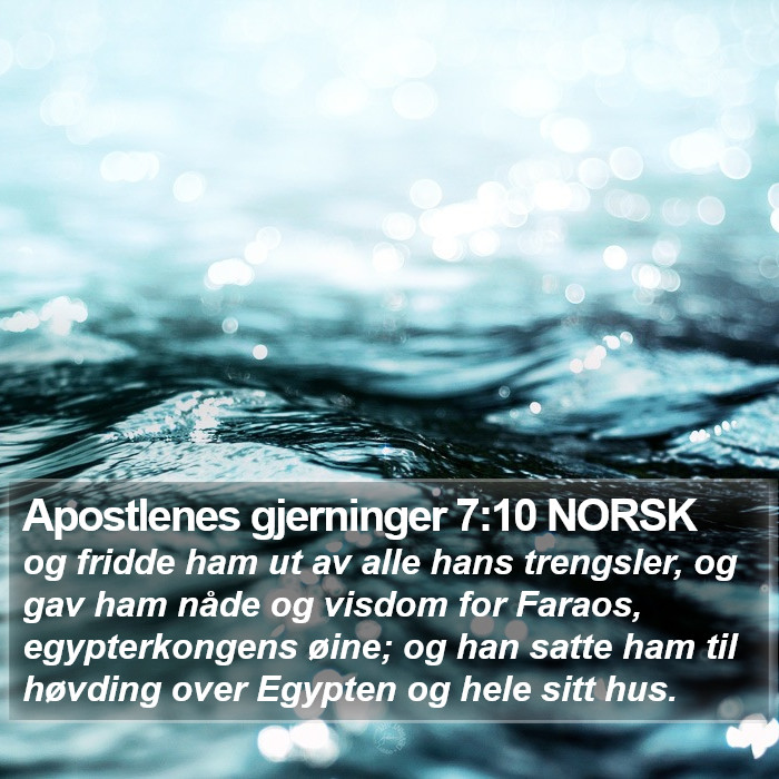 Apostlenes gjerninger 7:10 NORSK Bible Study
