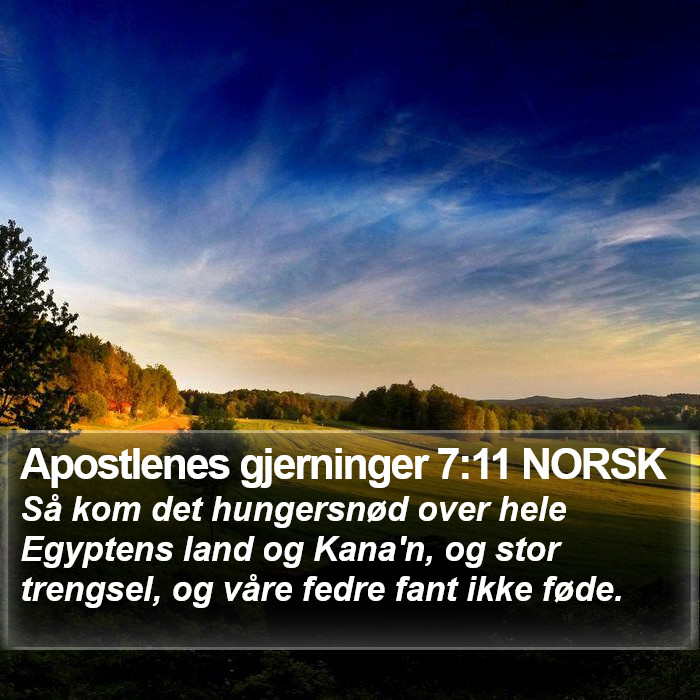 Apostlenes gjerninger 7:11 NORSK Bible Study