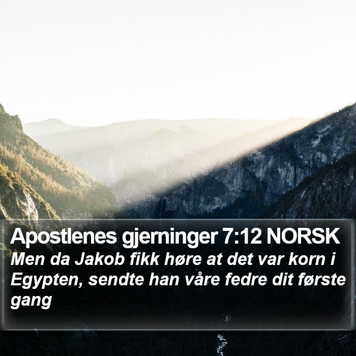 Apostlenes gjerninger 7:12 NORSK Bible Study