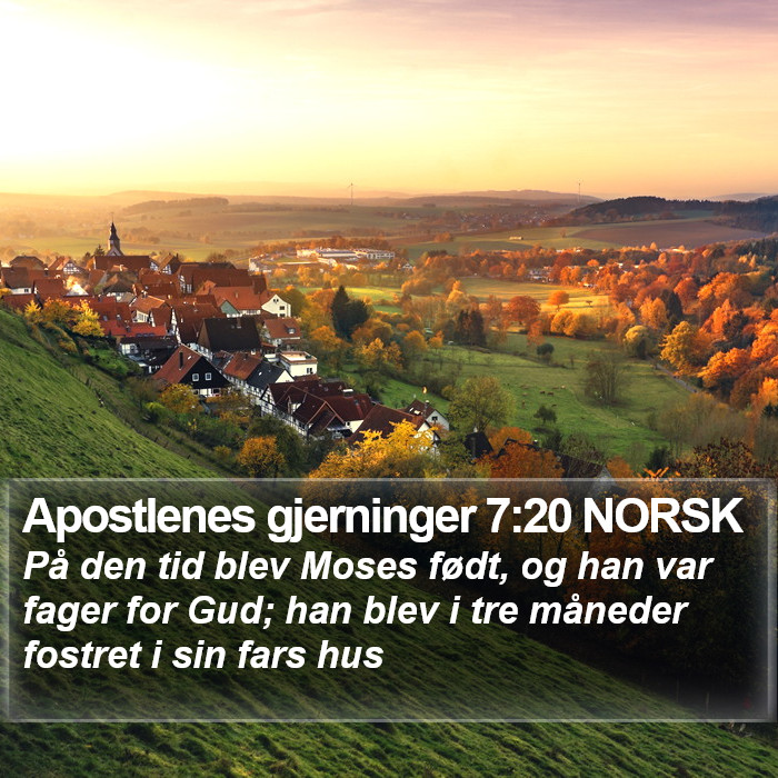 Apostlenes gjerninger 7:20 NORSK Bible Study