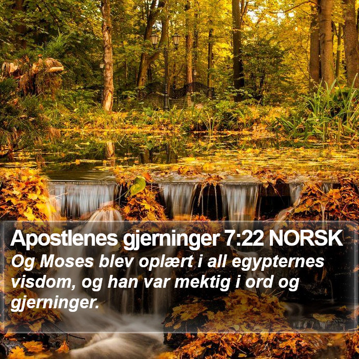 Apostlenes gjerninger 7:22 NORSK Bible Study