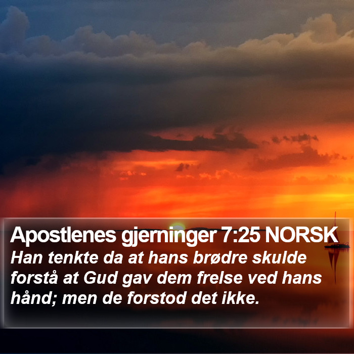 Apostlenes gjerninger 7:25 NORSK Bible Study