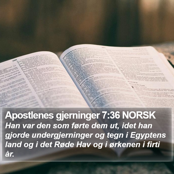 Apostlenes gjerninger 7:36 NORSK Bible Study