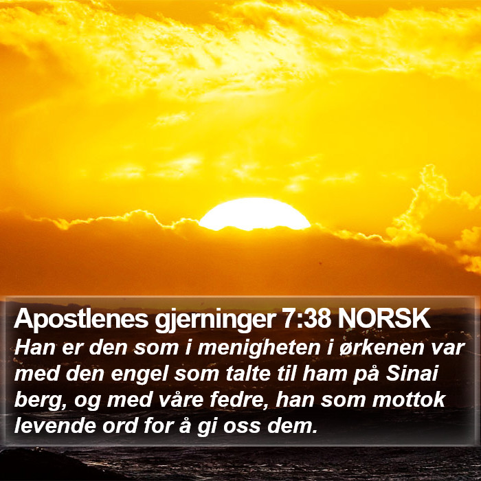 Apostlenes gjerninger 7:38 NORSK Bible Study