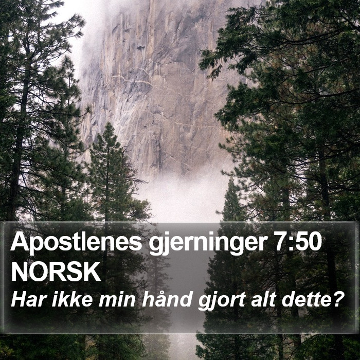 Apostlenes gjerninger 7:50 NORSK Bible Study