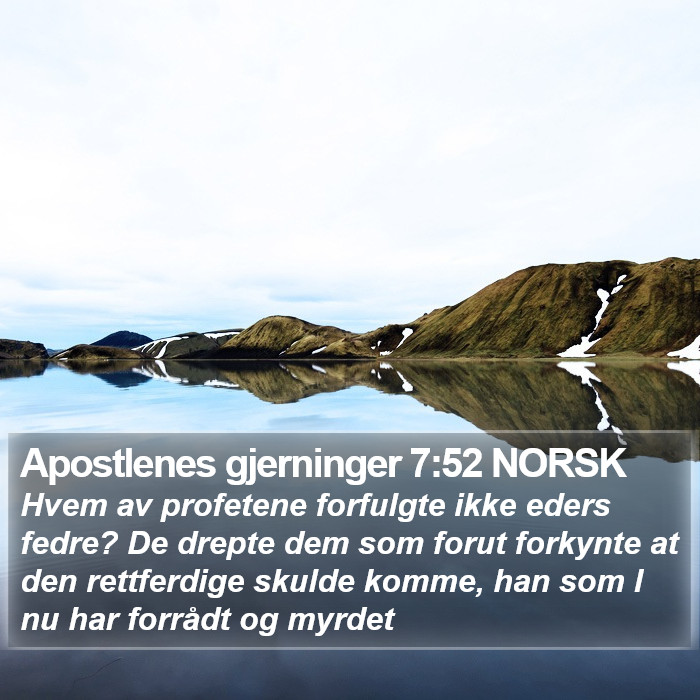 Apostlenes gjerninger 7:52 NORSK Bible Study