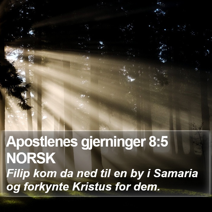 Apostlenes gjerninger 8:5 NORSK Bible Study