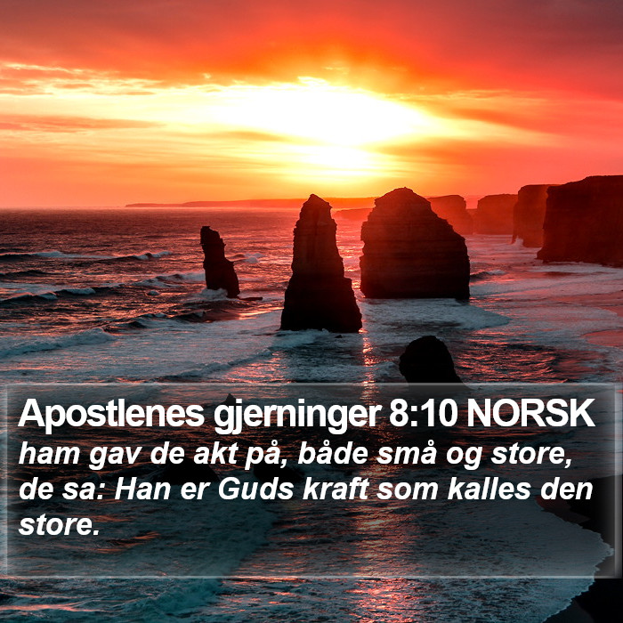 Apostlenes gjerninger 8:10 NORSK Bible Study