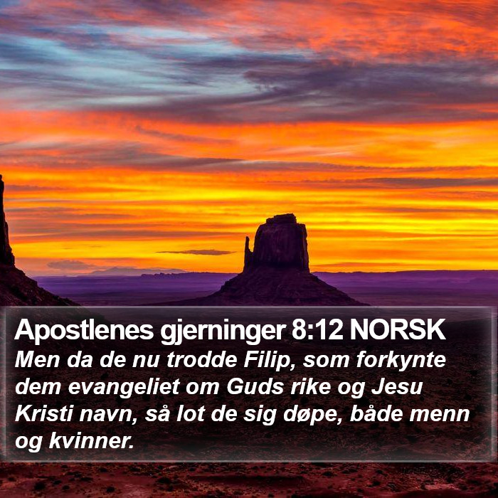 Apostlenes gjerninger 8:12 NORSK Bible Study