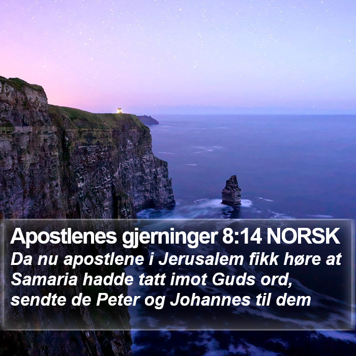 Apostlenes gjerninger 8:14 NORSK Bible Study