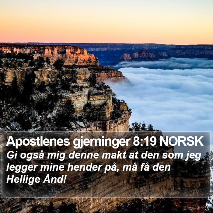 Apostlenes gjerninger 8:19 NORSK Bible Study