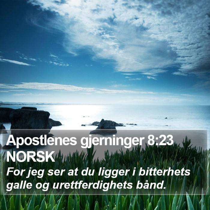 Apostlenes gjerninger 8:23 NORSK Bible Study