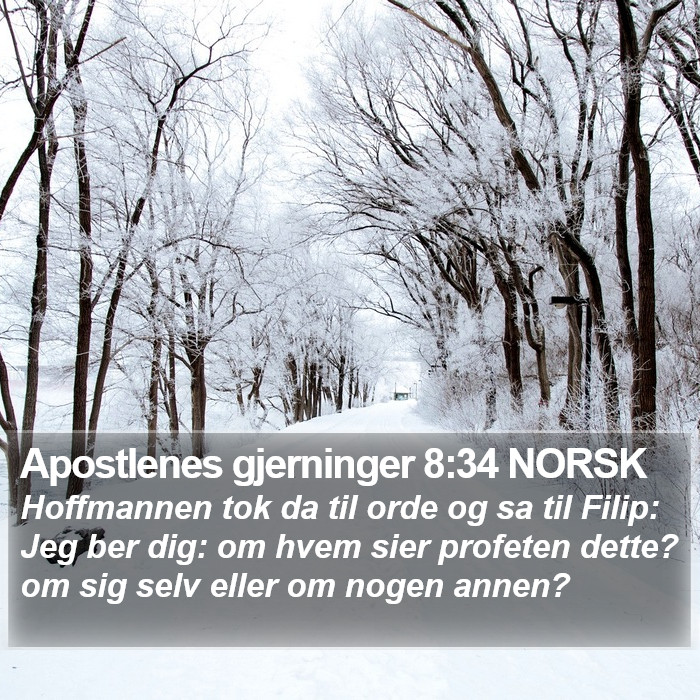 Apostlenes gjerninger 8:34 NORSK Bible Study