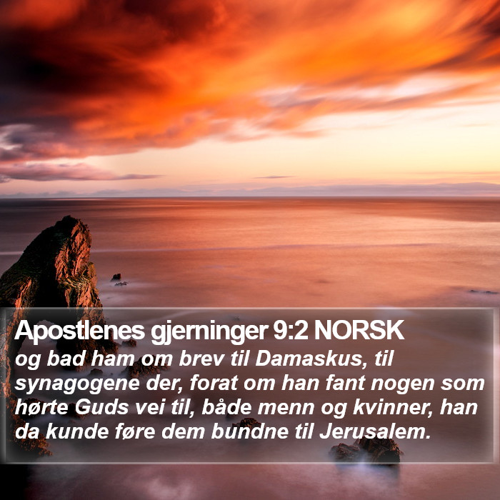 Apostlenes gjerninger 9:2 NORSK Bible Study